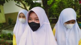 Pelajar di SMP Negeri 2 Singkep (Foto : Wandy)