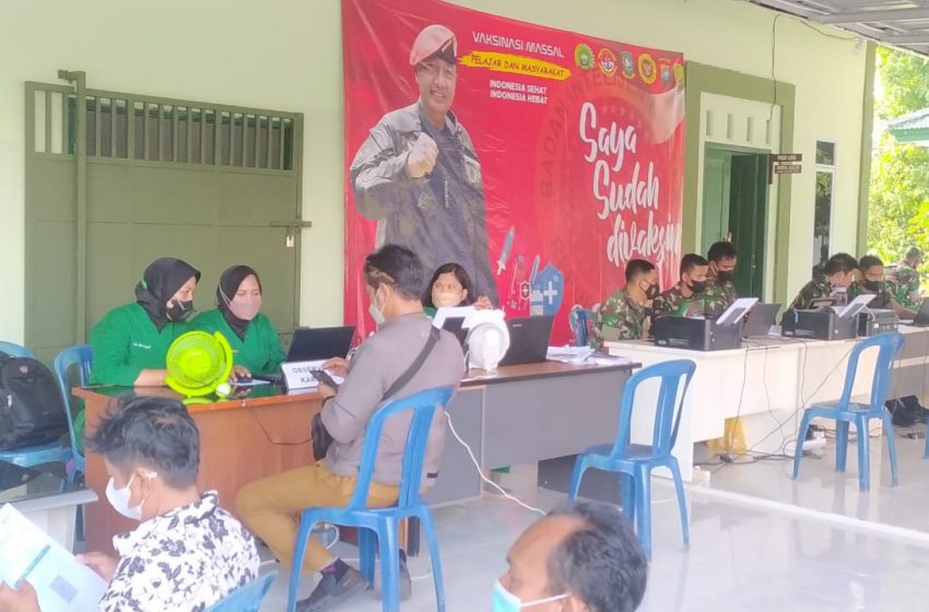  Kodim 0315 Bintan Bersama BINDA Kepri Gelar Serbuan Vaksinasi COVID-19