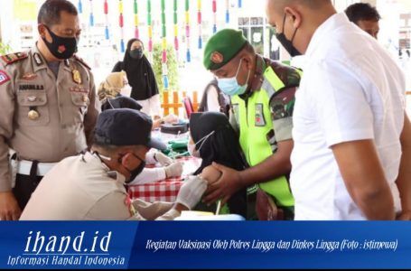 Polres Lingga Bersama Dinkes Gelar Vaksinasi Anak Usia 6 s/d 11 Tahun