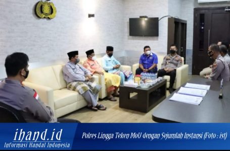 Dalam Rangka Penerimaan Polri T.A 2022 Polres Lingga MoU Dengan Sejumlah Instansi