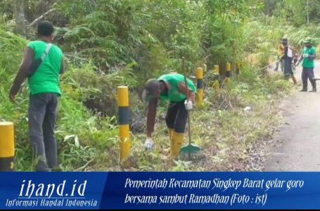 Jelang Ramadhan, Pemerintah Kecamatan Singkep Barat Lakukan Goro