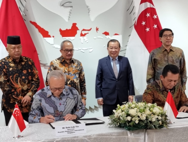  Gubernur Kepri dan Republic Polytechnic Singapura Tandatangani Kerjasama Food Industry 4.0 and Suplpay Cain