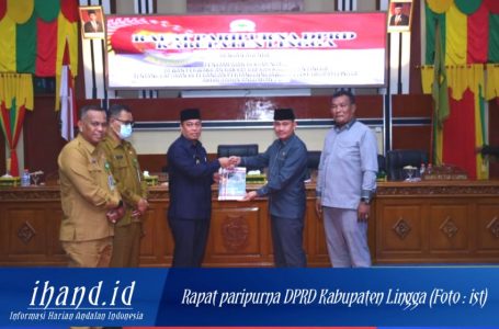 DPRD Lingga Gelar Paripurna Rekomendasi LKPJ Bupati Lingga Tahun 2021