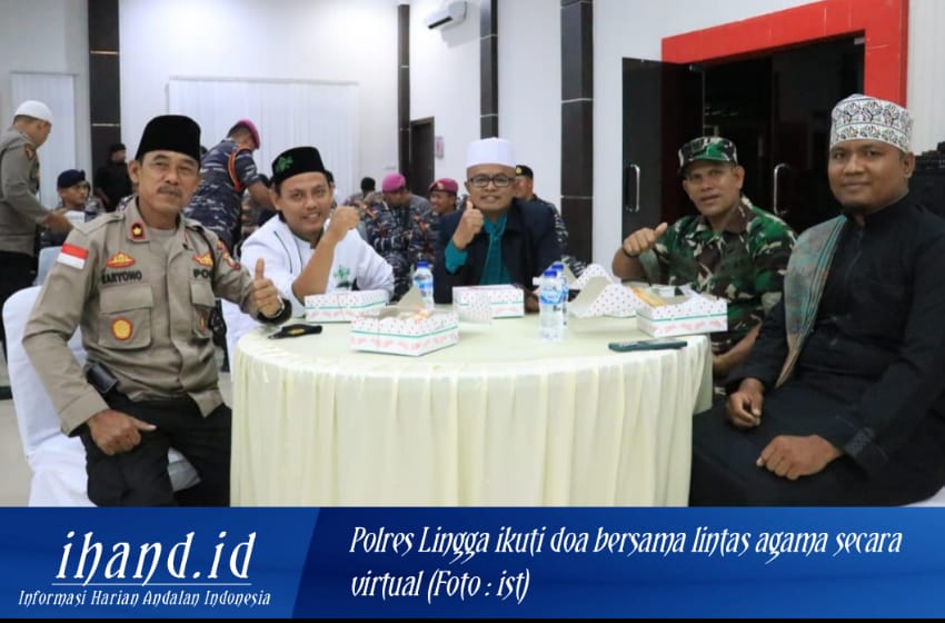  Hari Bhayangkara Ke-76, Polres Lingga Mengikuti Doa Bersama Lintas Agama Melalui Virtual