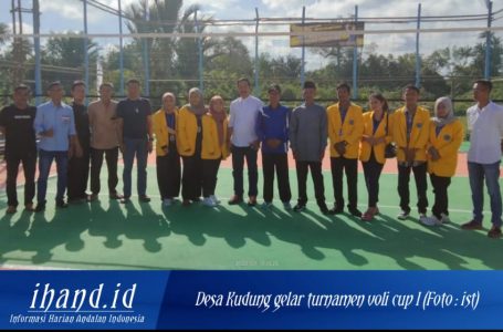 Peringati Hari Jadi Ke 15, Desa Kudung Gelar Turnamen Voli Cup 1