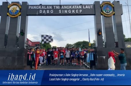 Puslatpurmar 9 Dabo Singkep Gelar Charity Run Bersama Masyarakat