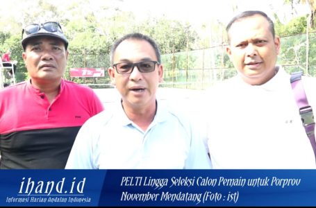 PELTI Lingga Seleksi Calon Atlet Persiapan Porprov Kepri