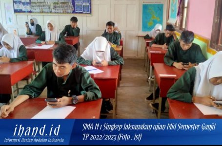 SMA Negeri 1 Singkep Laksanakan Ujian Mid Semester Ganjil TP 2022/2023