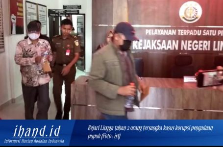 Kejari Lingga Tahan 2 Tersangka Kasus Korupsi Pengadaan Pupuk di Dinas Pertanian Lingga