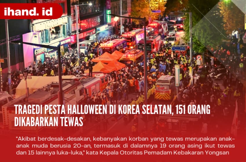  Tragedi Pesta Halloween di Korea Selatan, 151 Orang Dikabarkan Tewas