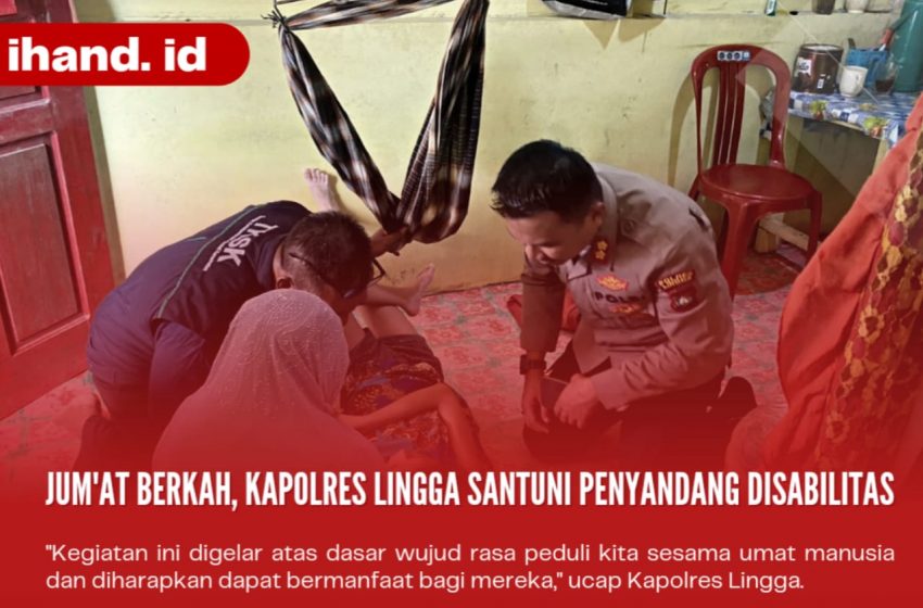  Jum’at Berkah, Kapolres Lingga Santuni Penyandang Disabilitas