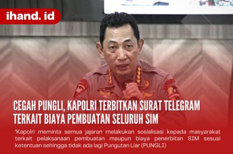 Cegah Pungli, Kapolri Terbitkan Surat Telegram Terkait Biaya Pembuatan Seluruh SIM