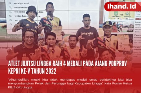 Atlet Jujitsu Lingga Raih 4 Medali Pada Ajang Porprov Kepri ke-V Tahun 2022