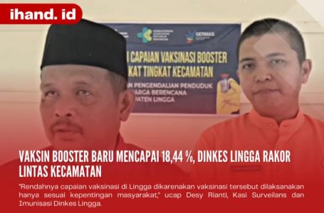 Vaksinasi Booster Baru Mencapai 18,44%, Dinkes Lingga Rakor Lintas Kecamatan