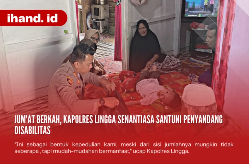  Jum’at Berkah, Kapolres Lingga Senantiasa Santuni Penyandang Disabilitas