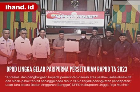 DPRD Lingga Gelar Paripurna Persetujuan RAPBD TA 2023