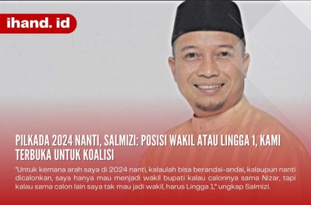 Pilkada 2024 Nanti, Salmizi: Posisi Wakil Atau Lingga 1 Kami Terbuka Untuk Koalisi