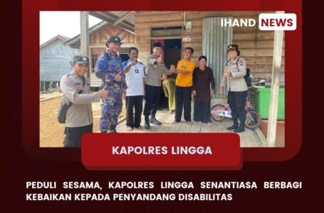 Peduli Sesama, Kapolres Lingga Senantiasa Berbagi Kebaikan Kepada Penyandang Disabilitas di Tanjung Nipah