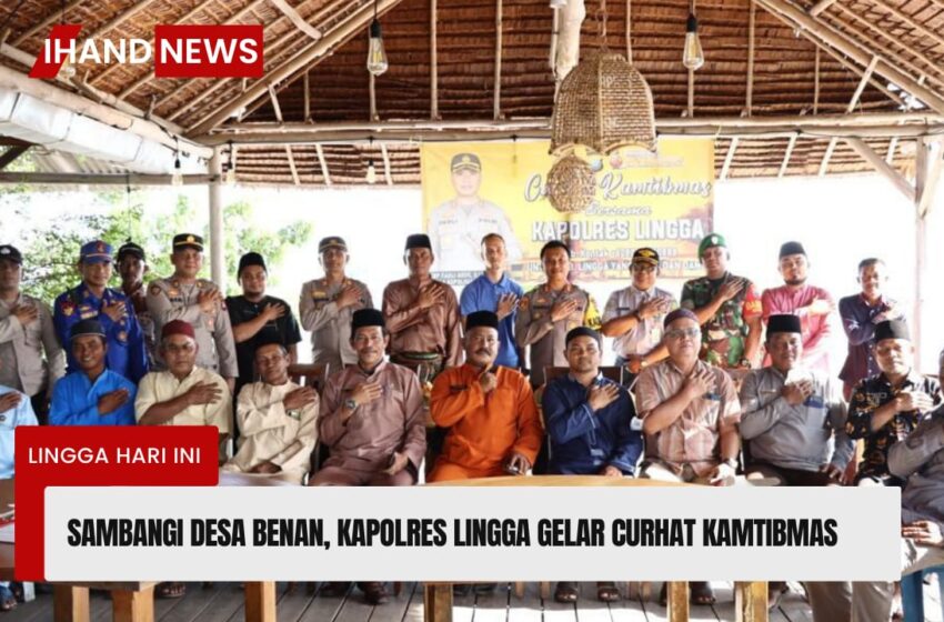  Sambangi Desa Benan, Kapolres Lingga Gelar Curhat Kamtibmas