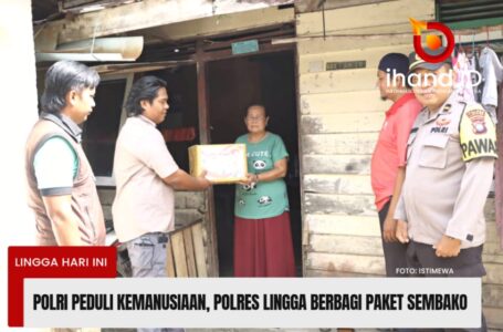 Polri Peduli Kemanusiaan, Polres Lingga Berbagi Paket Sembako