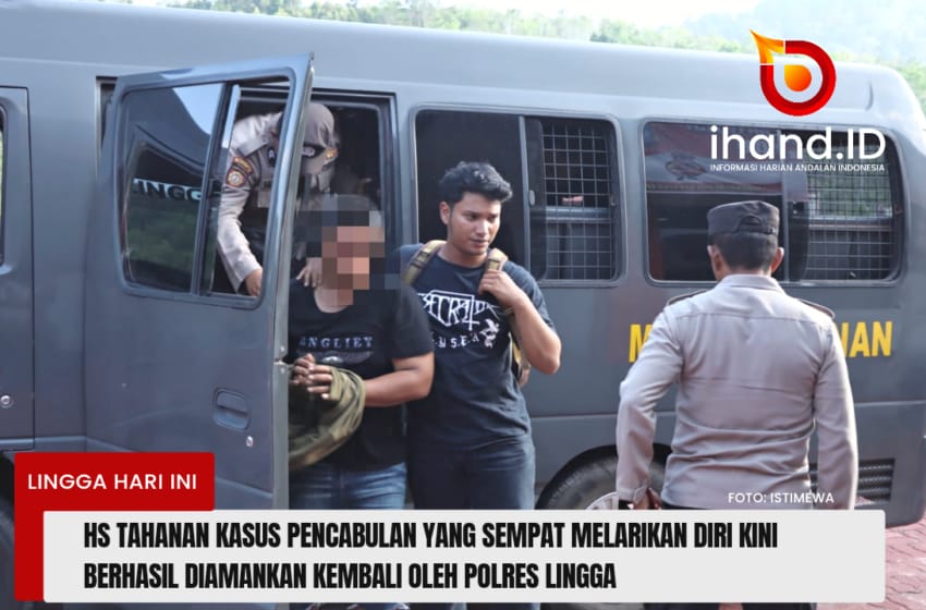  Lari ke Medan Usai Kabur Saat Ditahan di Polsek Daik Lingga, Kini HS Kembali Masuk Jeruji Besi