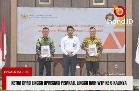 Ketua DPRD Lingga Apresiasi Pemkab. Lingga Raih WTP ke-6 Kalinya