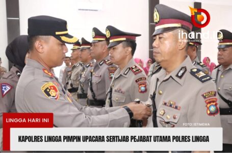 Kapolres Lingga Pimpin Upacara Sertijab Pejabat Utama Polres Lingga