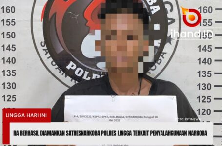 RA Berhasil Diamankan Satresnarkoba Polres Lingga Terkait Penyalahgunaan Narkoba