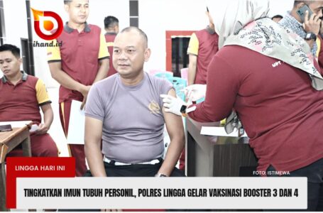 Tingkatkan Imun Tubuh Personil, Polres Lingga Gelar Vaksinasi Booster 3 dan 4