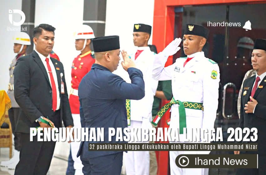  Bupati Nizar Kukuhkan 32 Paskibraka Kabupaten Lingga 2023