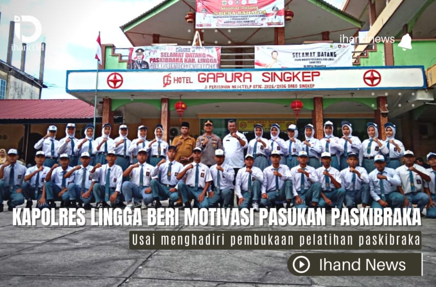  Hadiri Pembukaan Pelatihan Paskibraka, Kapolres Lingga Sampaikan Pesan Motivasi