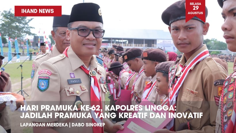  Upacara Peringatan Hari Pramuka ke-62, Kapolres Lingga: Jadilah Pramuka yang Kreatif dan Inovatif