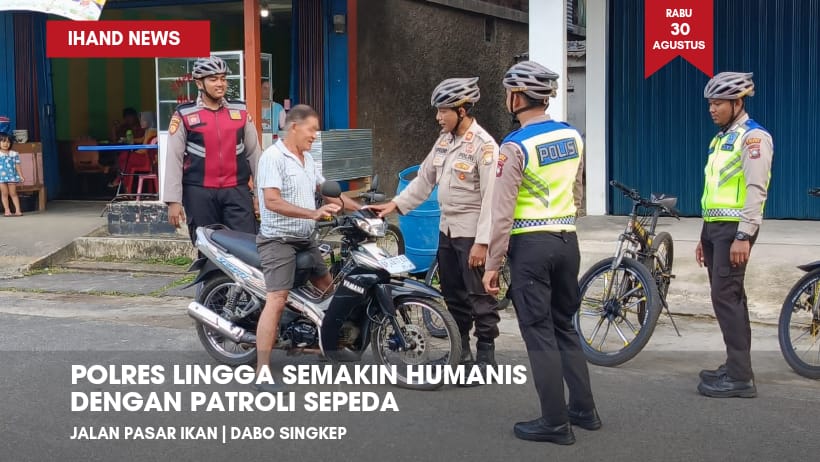  Polres Lingga Semakin Humanis Dengan Patroli Sepeda