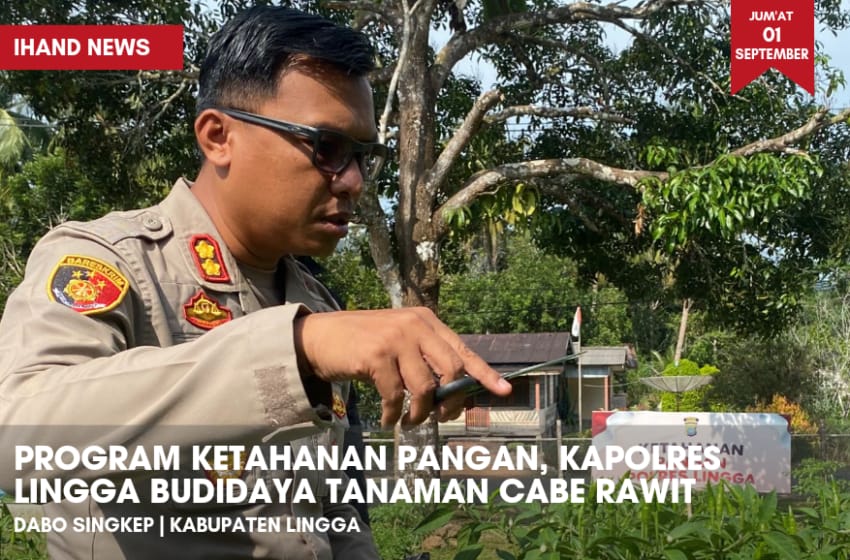  Program Ketahanan Pangan, Kapolres Lingga Budidaya Tanaman Cabe Rawit