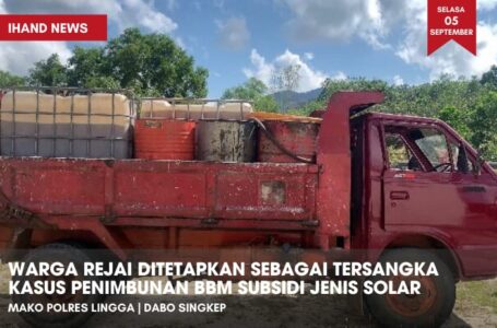 Seorang Warga Rejai Ditetapkan Tersangka Kasus Penimbunan BBM Subsidi Jenis Solar