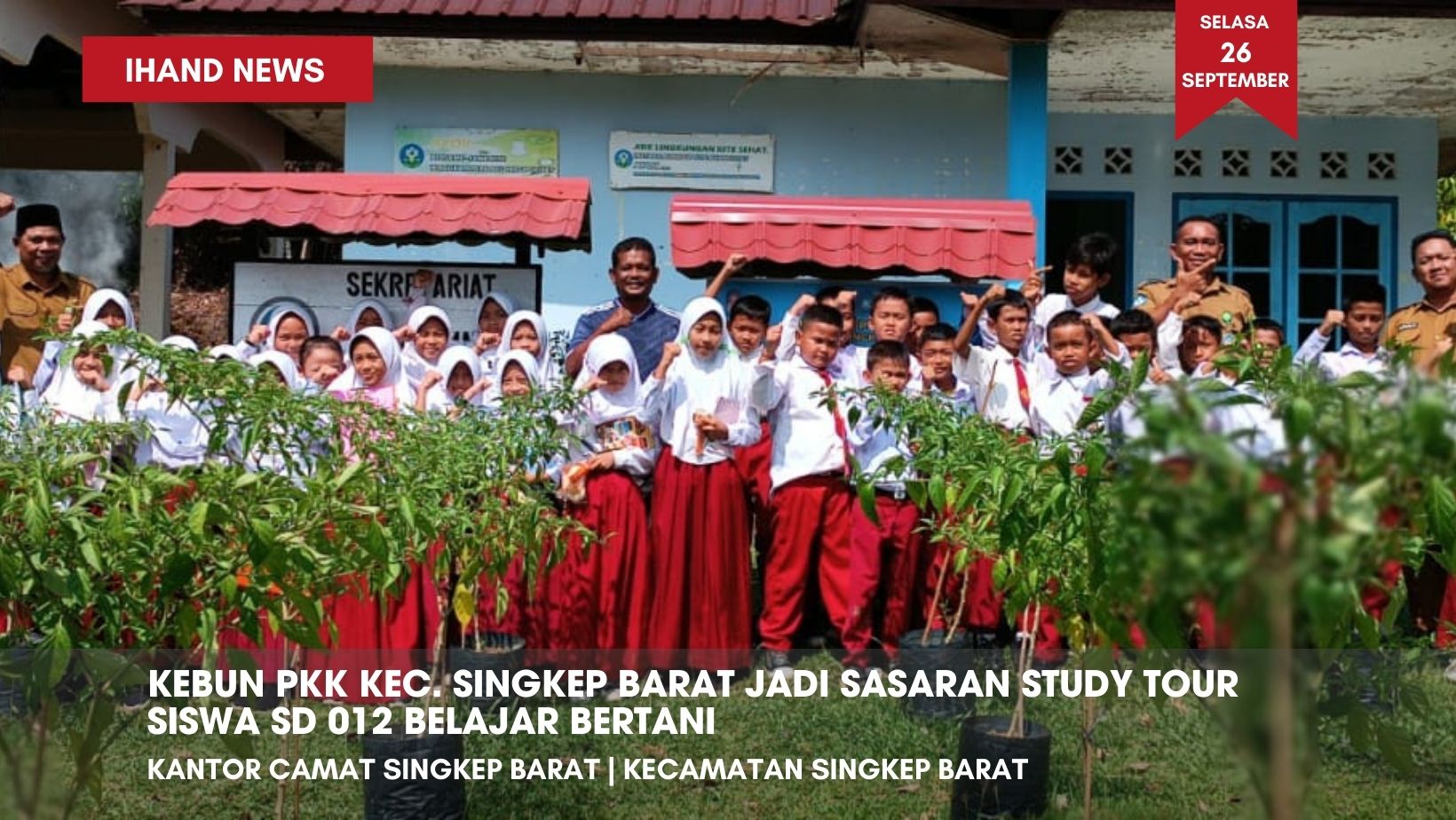  Kebun PKK Kec. Singkep Barat Jadi Sasaran Study Tour Siswa SD 012 Untuk Belajar Bertani