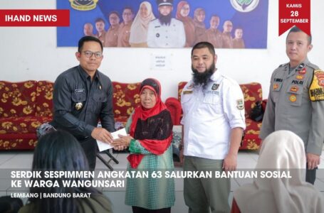 Serdik Sespimmen Angkatan 63 Salurkan Bantuan Sosial ke Warga Wangunsari