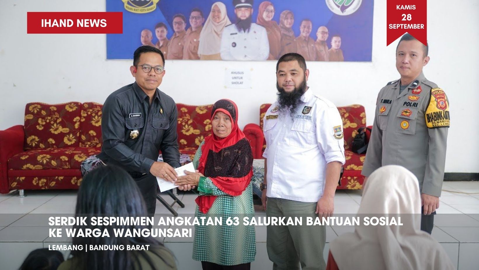  Serdik Sespimmen Angkatan 63 Salurkan Bantuan Sosial ke Warga Wangunsari