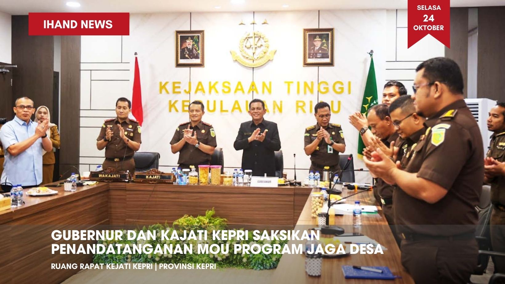  Gubernur dan Kajati Kepri Saksikan Penandatanganan MoU Program Jaga Desa