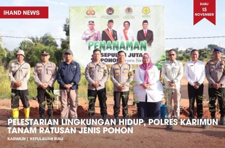 Pelestarian Lingkungan Hidup, Polres Karimun Tanam Ratusan Jenis Pohon