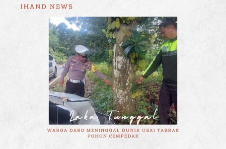 Laka Tunggal, Warga Dabo Meninggal Dunia Usai Tabrak Pohon Cempedak