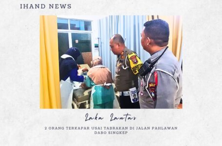 2 Orang Terkapar Usai Tabrakan di Jalan Pahlawan Dabo Singkep