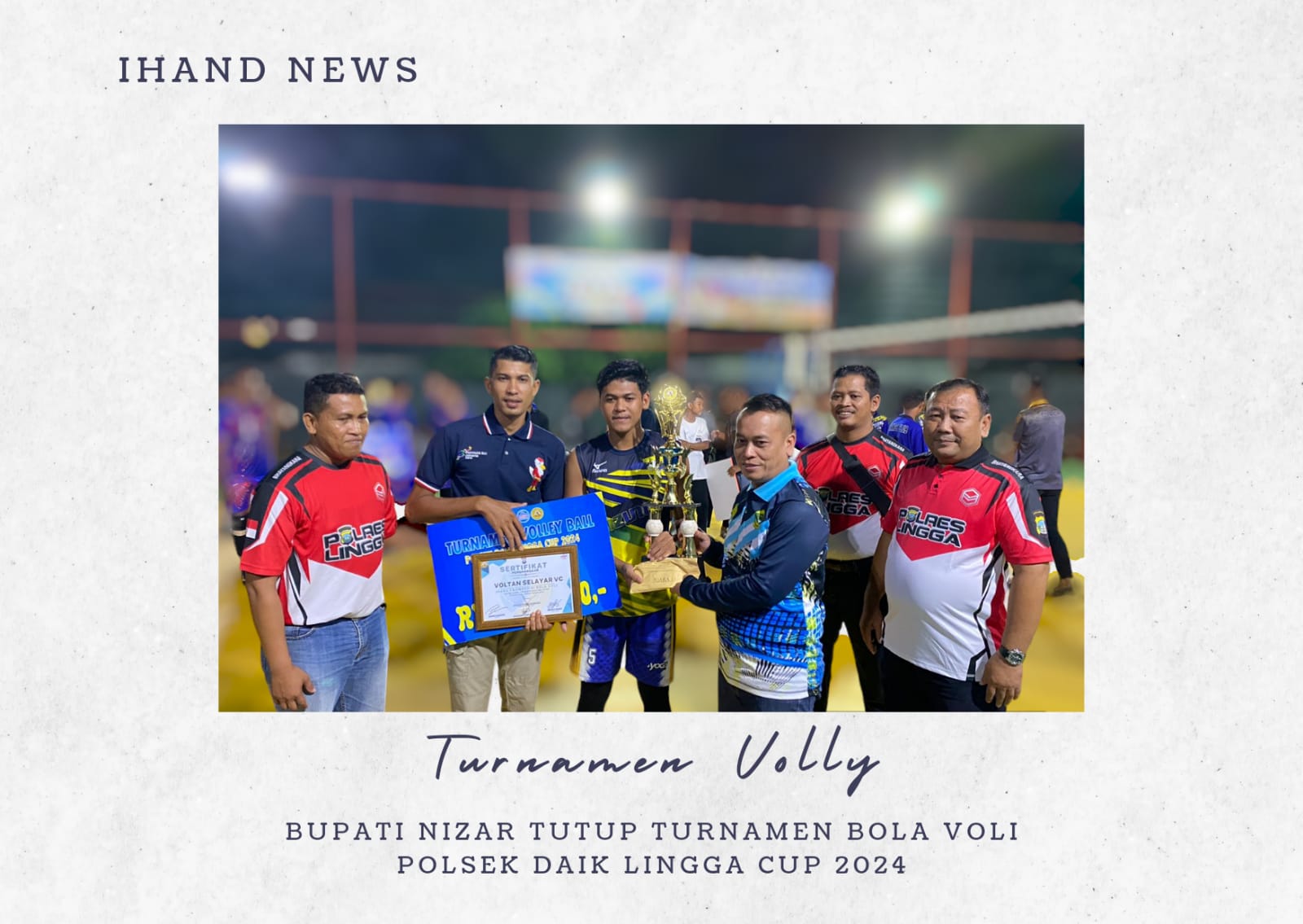  Bupati Nizar Tutup Turnamen Bola Voli Polsek Daik Lingga 2024