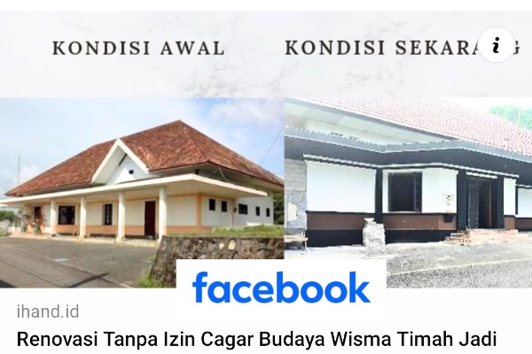  Renovasi  Bangunan Cagar Budaya Wisma Timah Tanpa Izin Menuai Pro dan Kontra di Medsos