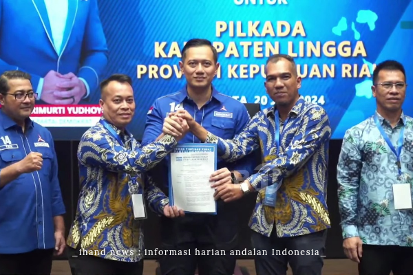  DPP Partai Demokrat Resmi Rekomendasikan Nizar dan Novrizal sebagai Bakal Calon Bupati dan Wakil Bupati Lingga di Pilkada 2024