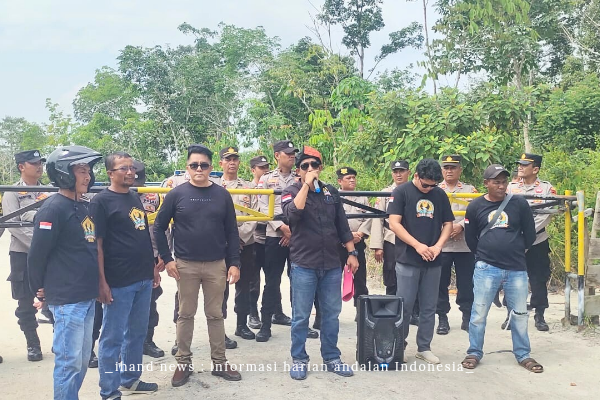  Polres Lingga Siaga Amankan Aksi Demonstrasi LSM Lang Laut di Desa Marok Tua