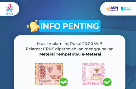 BKN Izinkan Penggunaan Meterai Tempel dalam Pendaftaran CPNS 2024, Merespons Keluhan Pelamar