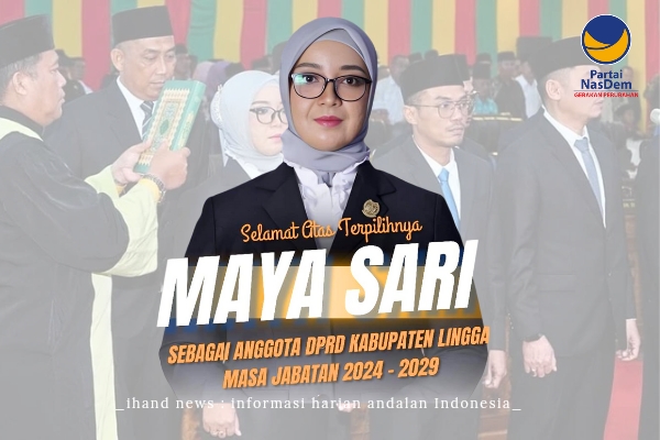  Maya Sari Resmi Ditunjuk Sebagai Ketua DPRD Kabupaten Lingga Periode 2024-2029