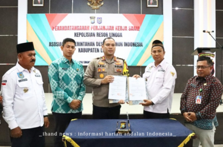 Polres Lingga Bersama APDESI Lingga MoU Terkait Pengelolaan Dana Desa