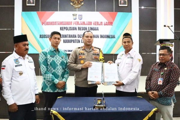  Polres Lingga Bersama APDESI Lingga MoU Terkait Pengelolaan Dana Desa